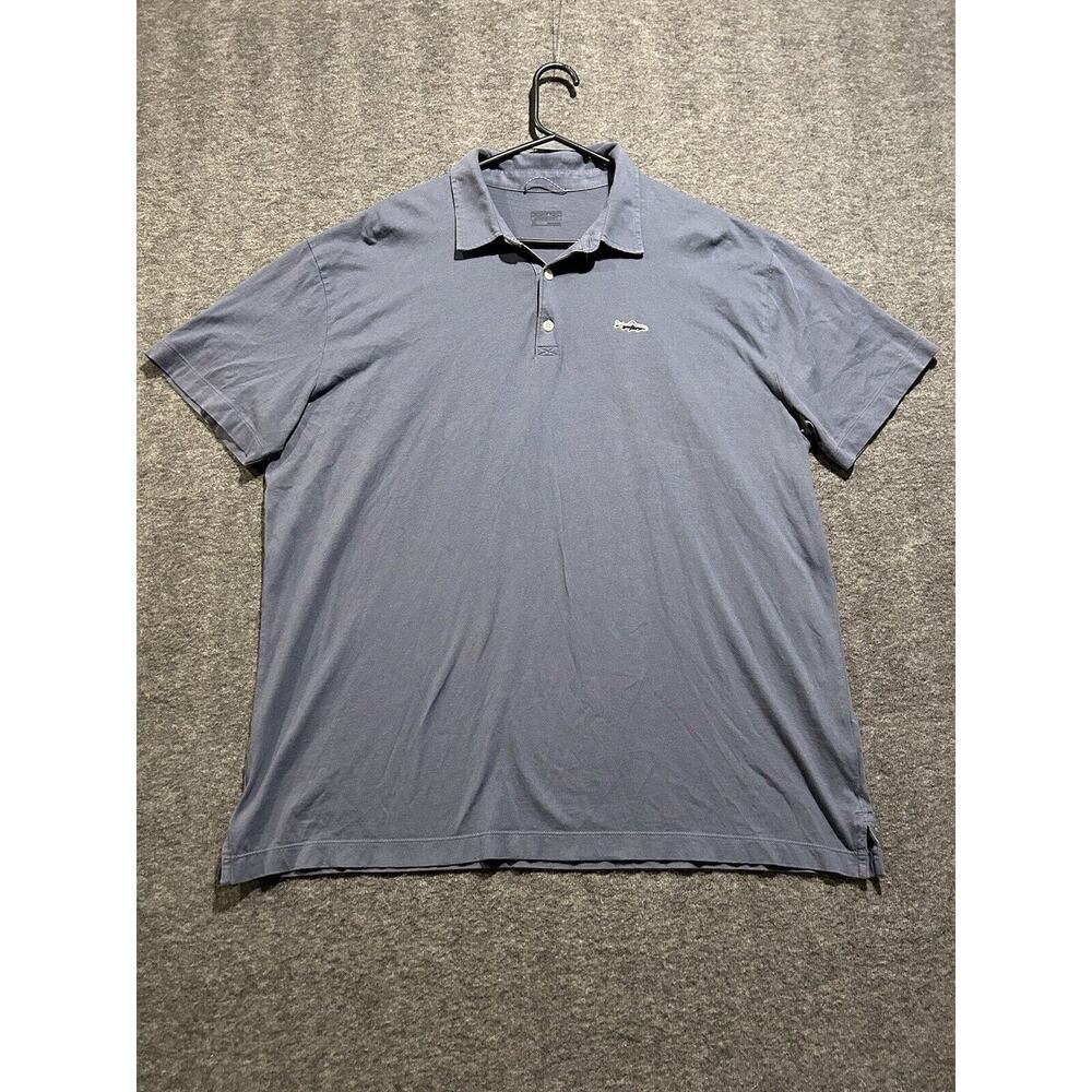 Patagonia‎ Men’s Large Shirt Polo Organic Cotton Preppy Casual Short Sleeve Blue